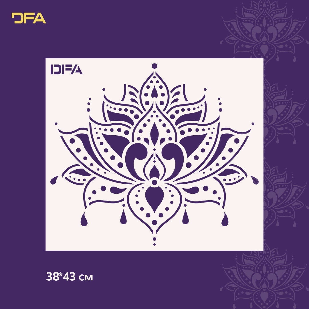 Reusable stencil DFA Damascus, for plaster 0.3-1mm (D00058)