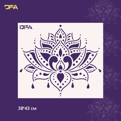 Reusable stencil DFA Damascus, for plaster 0.3-1mm (D00058)