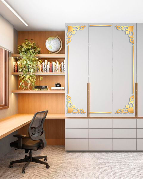 Play of Light and Space: DFA Corner Pattern Room Expanding Mirror 2pcs/4pcs (YA00031)