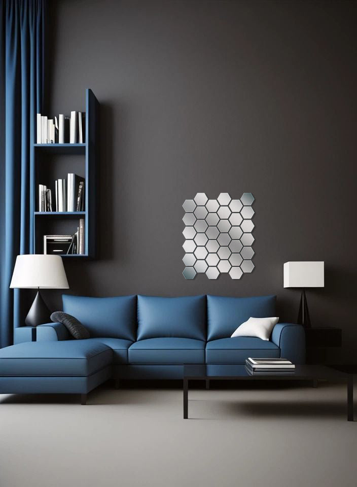 DFA Honeycomb Mirror Decor: A Modern Geometric Accent for Any Space, 18pcs/36pcs (YA00028)