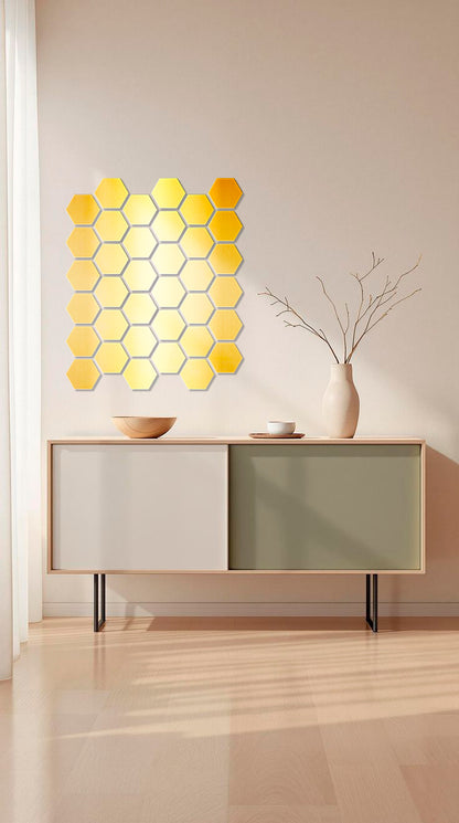 DFA Honeycomb Mirror Decor: A Modern Geometric Accent for Any Space, 18pcs/36pcs (YA00028)