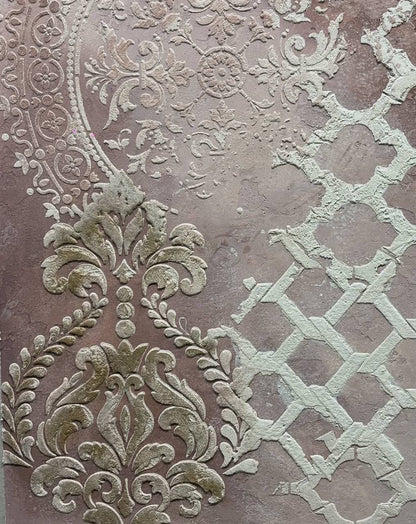 Sophisticated decor: DFA stencil Royal Damascus for unsurpassed walls 0.3-1 mm (D00003)