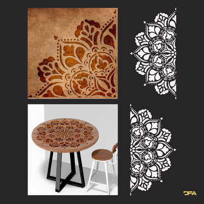 Stencil DFA reusable Round pattern for plaster and paint 0.3-1mm (C00093)