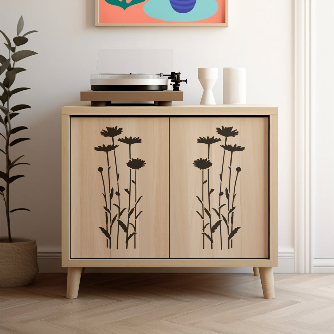 Stencil DFA for walls Flowers for plaster and paint 0.3-1mm (P00128)