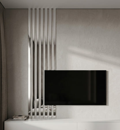 Set 7 Mirror Wall Decor glue Magic strips DFA (Silver stripes on the wall) Size 12.4m - 10-30mm (Y00007)