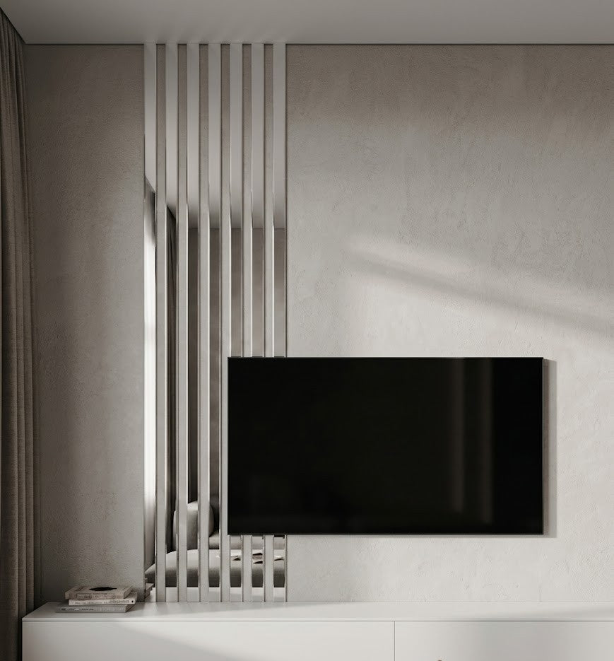 Set 7 Mirror Wall Decor glue Magic strips DFA (Silver stripes on the wall) Size 12.4m - 10-30mm (Y00007)