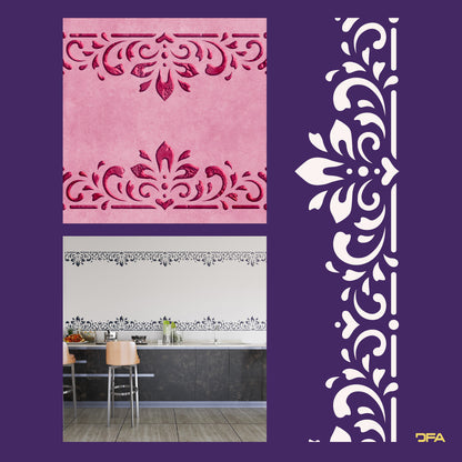 Stencil DFA Border stencil for putty and paint 0.3-1mm (B00073)