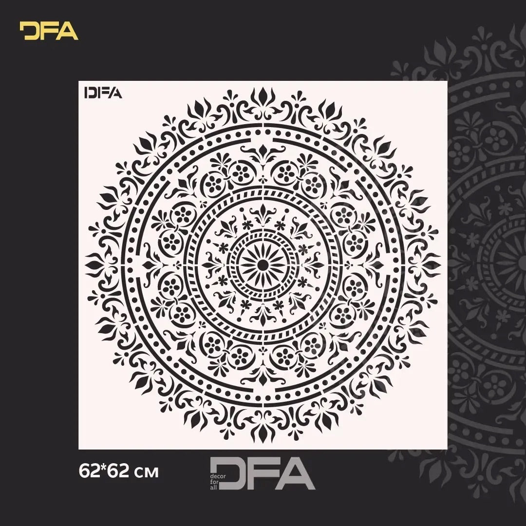 Create unique designs with the DFA Stencil Round Pattern 0.3-1mm (C00108)