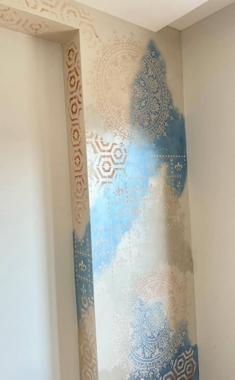 Professional design with oriental pattern - DFA stencil for walls 0.3-1 mm (V00076)