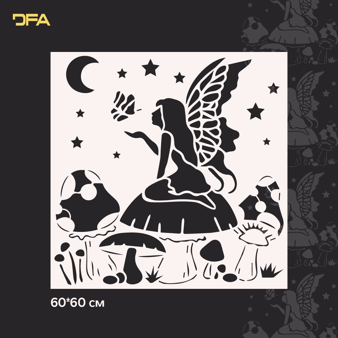 Stencil DFA Fairy reusable for plaster and paint 0.3-1mm (E00062)