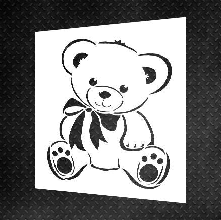 Reusable stencil DFA for plaster and paint 0.3-1mm Baby Bear (E00005)