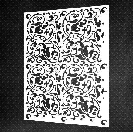 Quality stencil for decoration DFA oriental pattern, for putty and paint, 0.3-1mm (V00021)