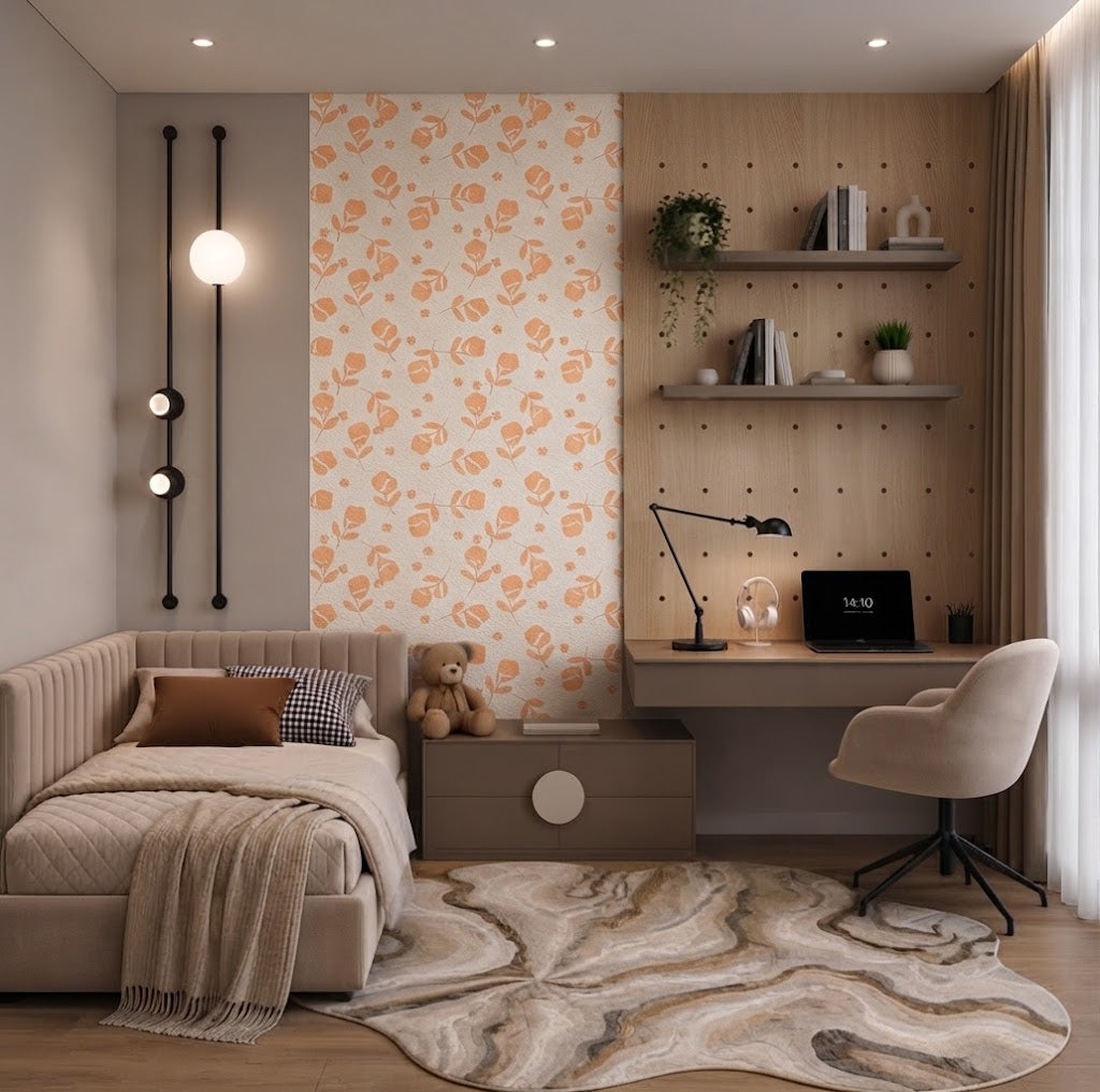 Floral wall patterns – a magical atmosphere for a child's room with DFA 0.3–1 mm (E00102)