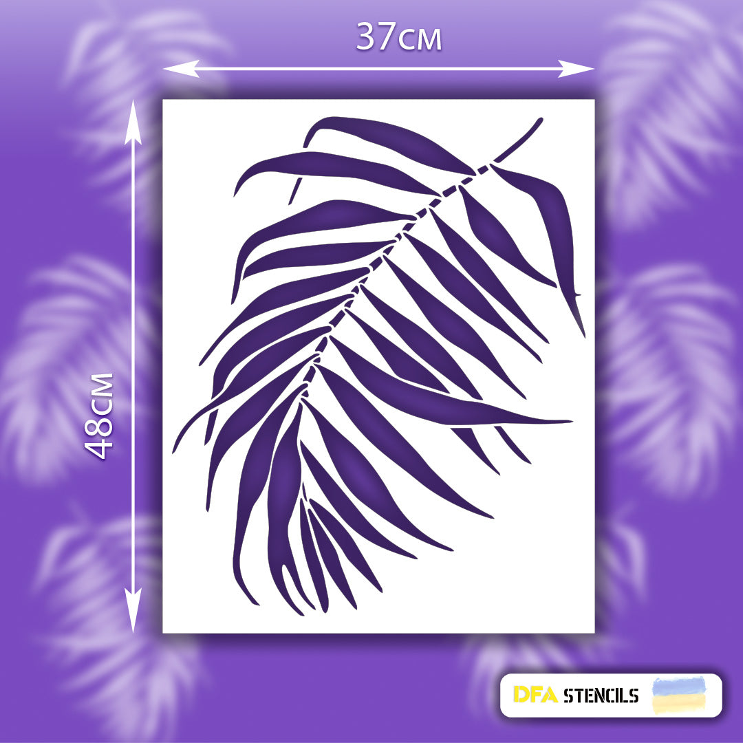 Stencil DFA for decoration Nature Palm leaf for plaster and paint 0.3-1mm (Р00101)