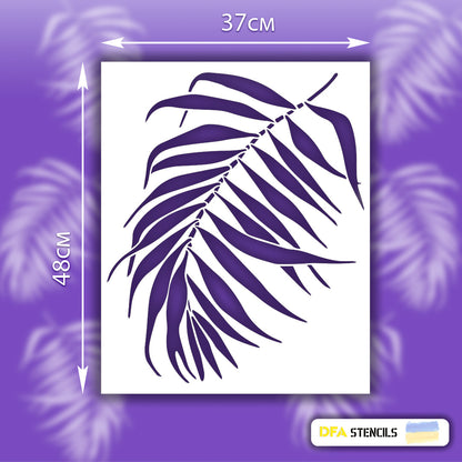Stencil DFA for decoration Nature Palm leaf for plaster and paint 0.3-1mm (Р00101)