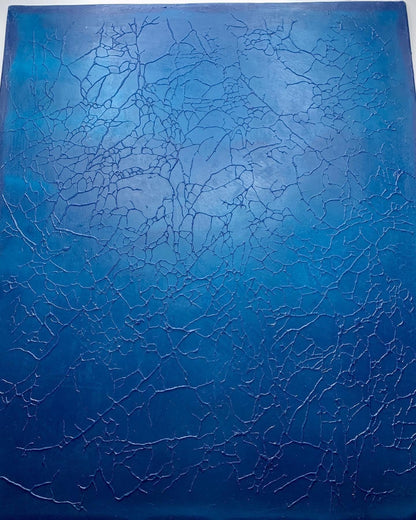 Silicone impression for decoration Marble veins blue W00001