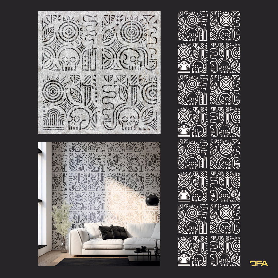 Stencil DFA reusable for decorative plaster Loft 23 (L00026)