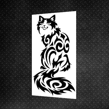 Stencil DFA Animal cat for plaster and paint 0.3-1mm (J00017)