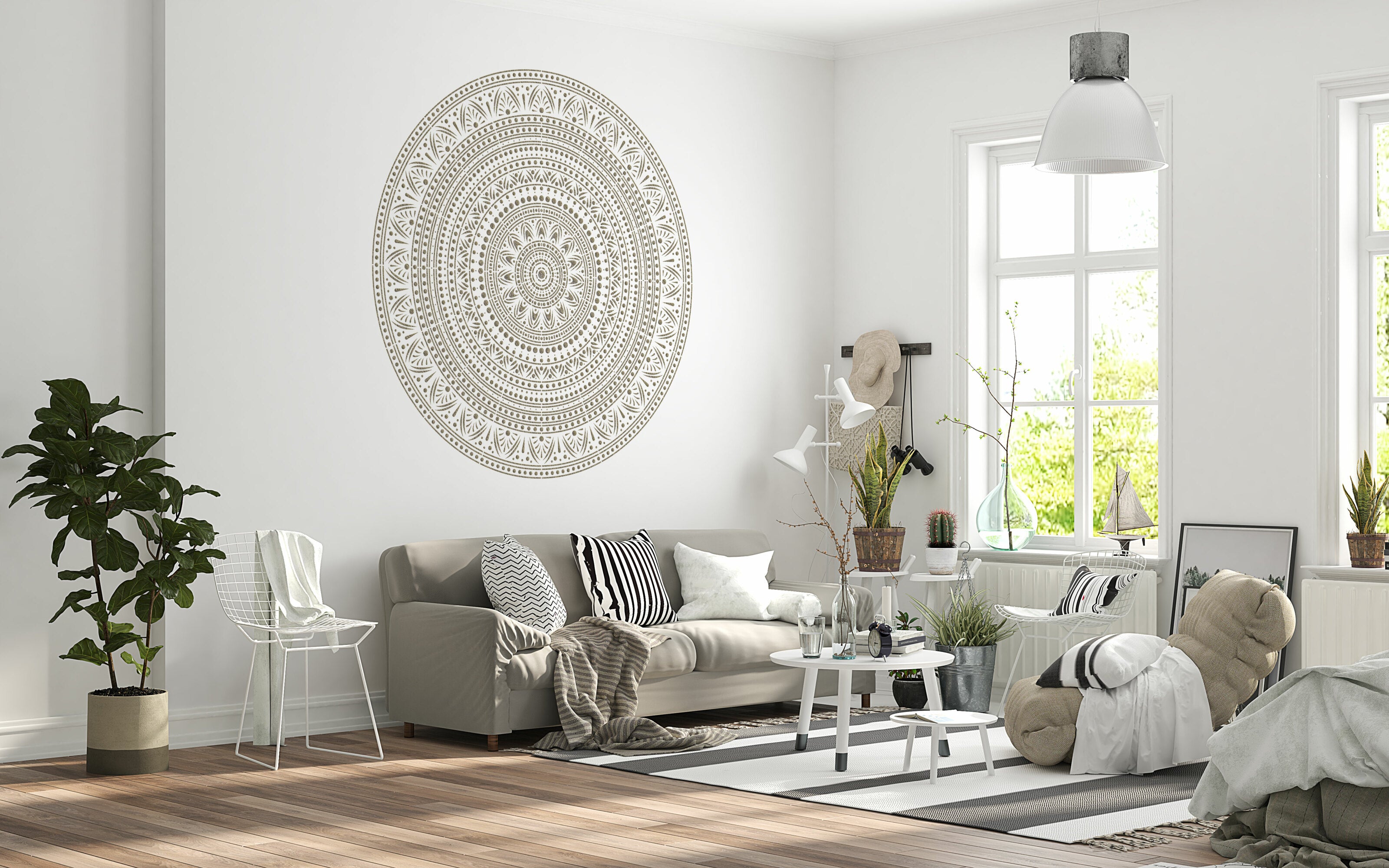 Stencil DFA reusable Round pattern 68 for plaster and paint 0.3-1mm (C00068)