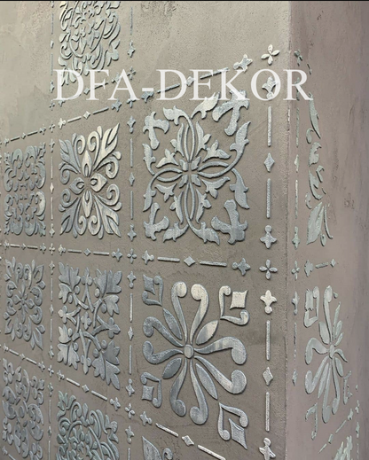 Stencil DFA Square patterns for plaster and paint 0.3-1mm (K00002)