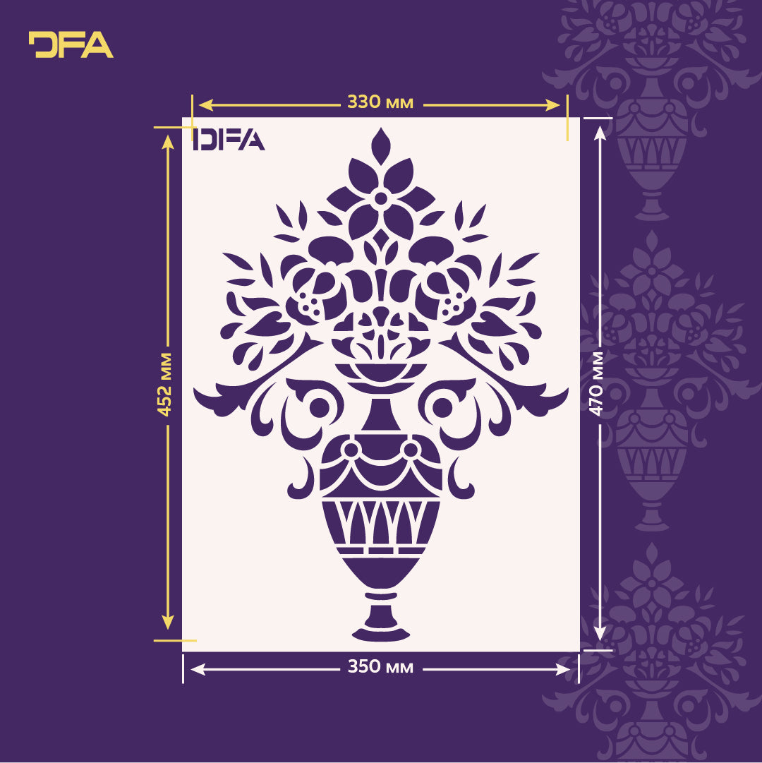 DFA Damask stencil: create a royal wall design easily and quickly 0.3-1 mm (D00067)