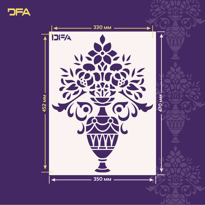 DFA Damask stencil: create a royal wall design easily and quickly 0.3-1 mm (D00067)