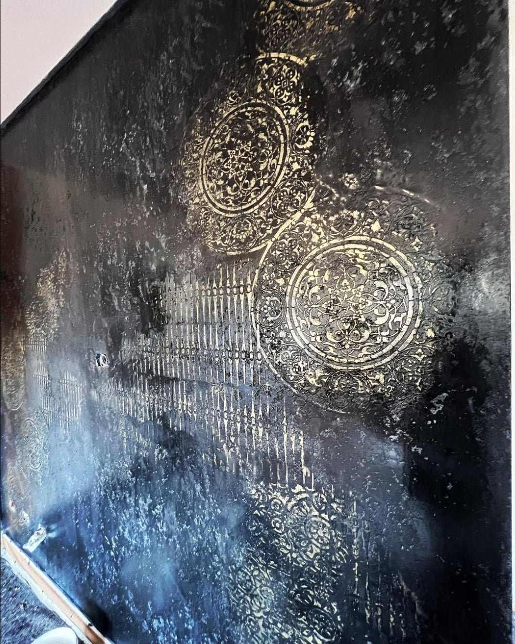 DFA Set of stencils for decoration (Round 14 + Geometry 71) for plaster and paint 0.3-1 mm (N00125)
