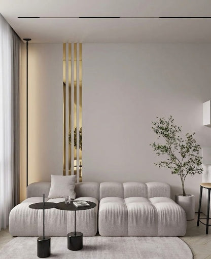 Set 2 Mirror Wall Decor Gauge Strips DFA (Golden stripes) Size 6.2m - 10/12/15/18/20/25/35/30mm (Y00002)