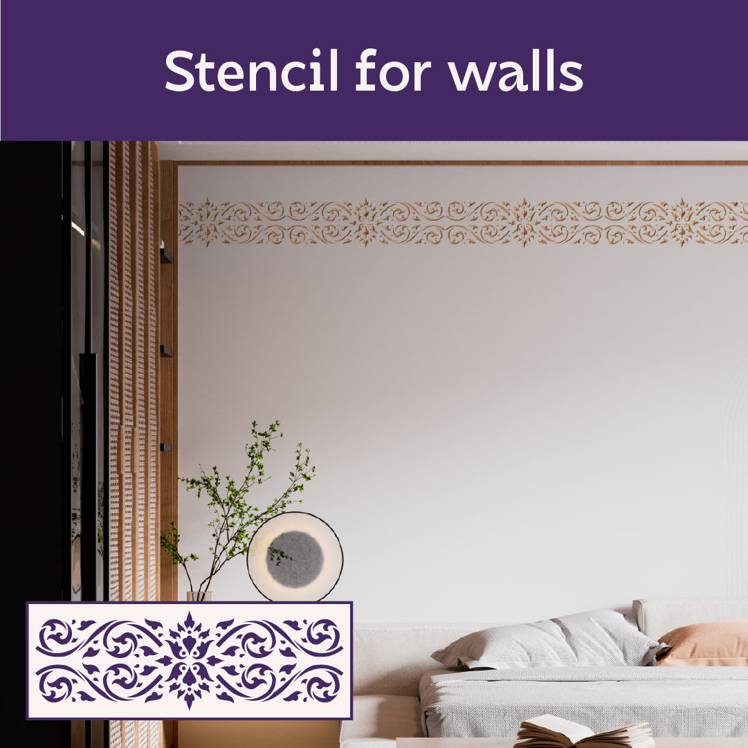 DFA stencil for border pattern - stylish decor without complications 0.3-1 mm (B00080)