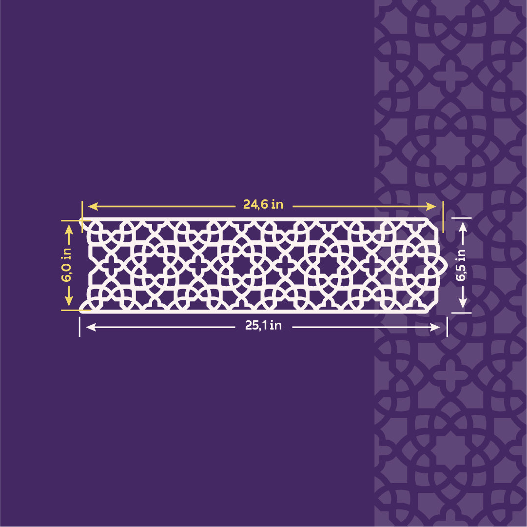 Exquisite Border: DFA Reusable Stencil - Ornament for Your Decor 0.3-1mm (B00082)