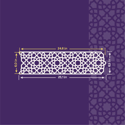 Exquisite Border: DFA Reusable Stencil - Ornament for Your Decor 0.3-1mm (B00082)