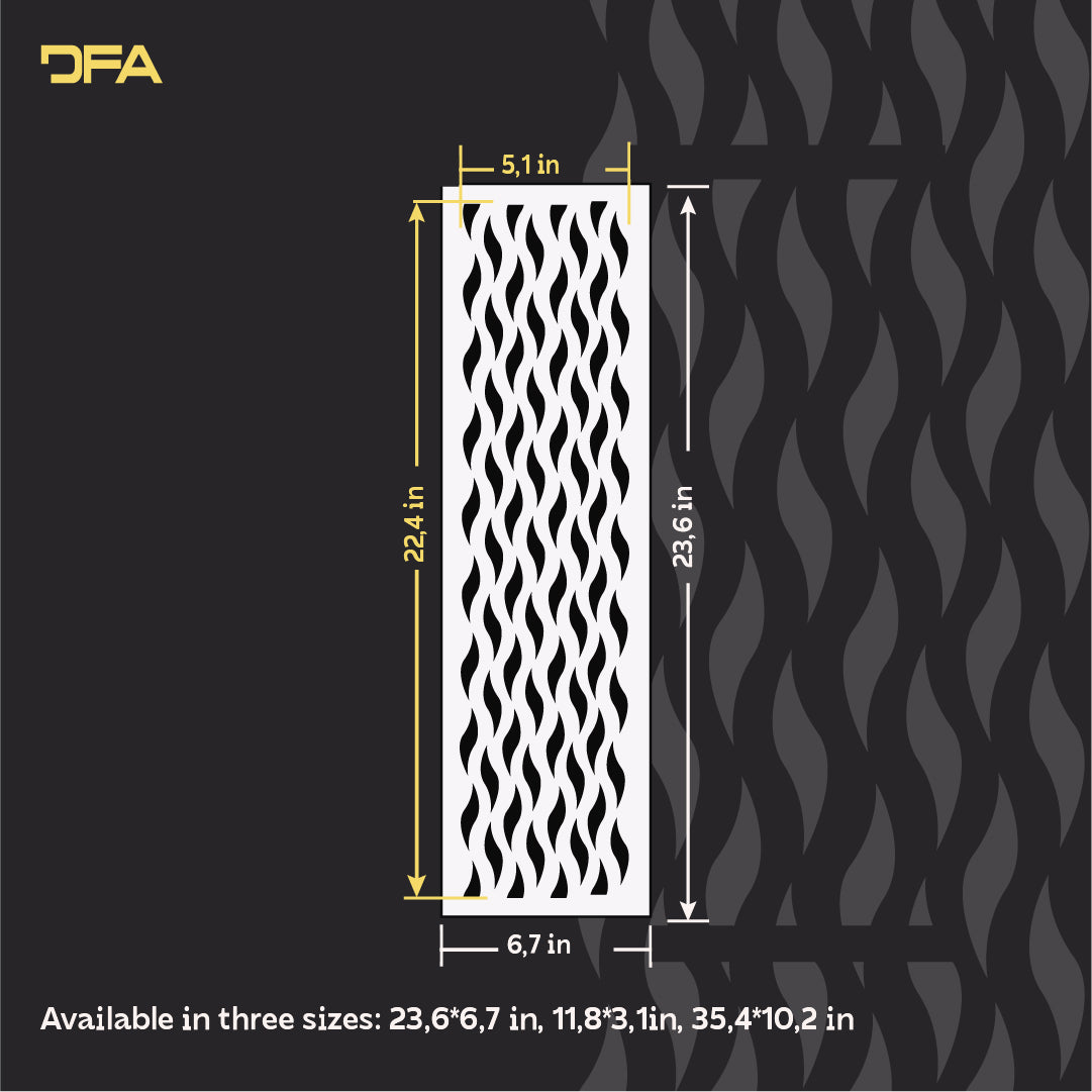 Elegant border decor with DFA stencil 0.3-1 mm (B00093)