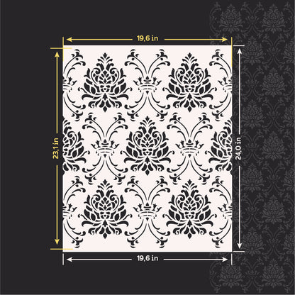 Stencil DFA Damascus - exquisite ornament for walls and furniture 0.3-1 mm (D00063)