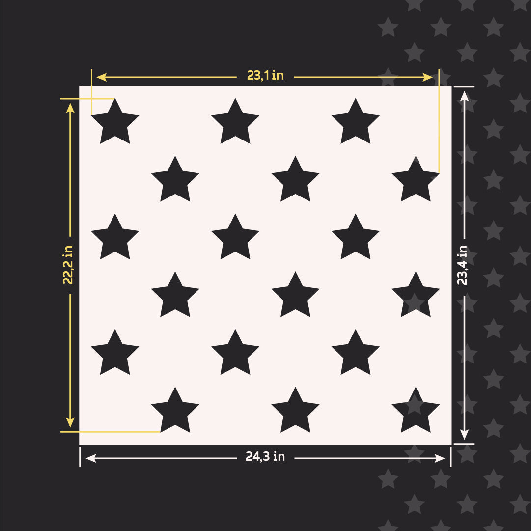 Decorative stencil DFA Stars - a stylish design for a children's room 0.3-1 mm (E00066)