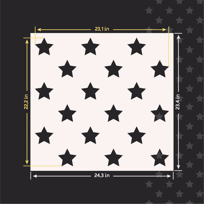 Decorative stencil DFA Stars - a stylish design for a children's room 0.3-1 mm (E00066)