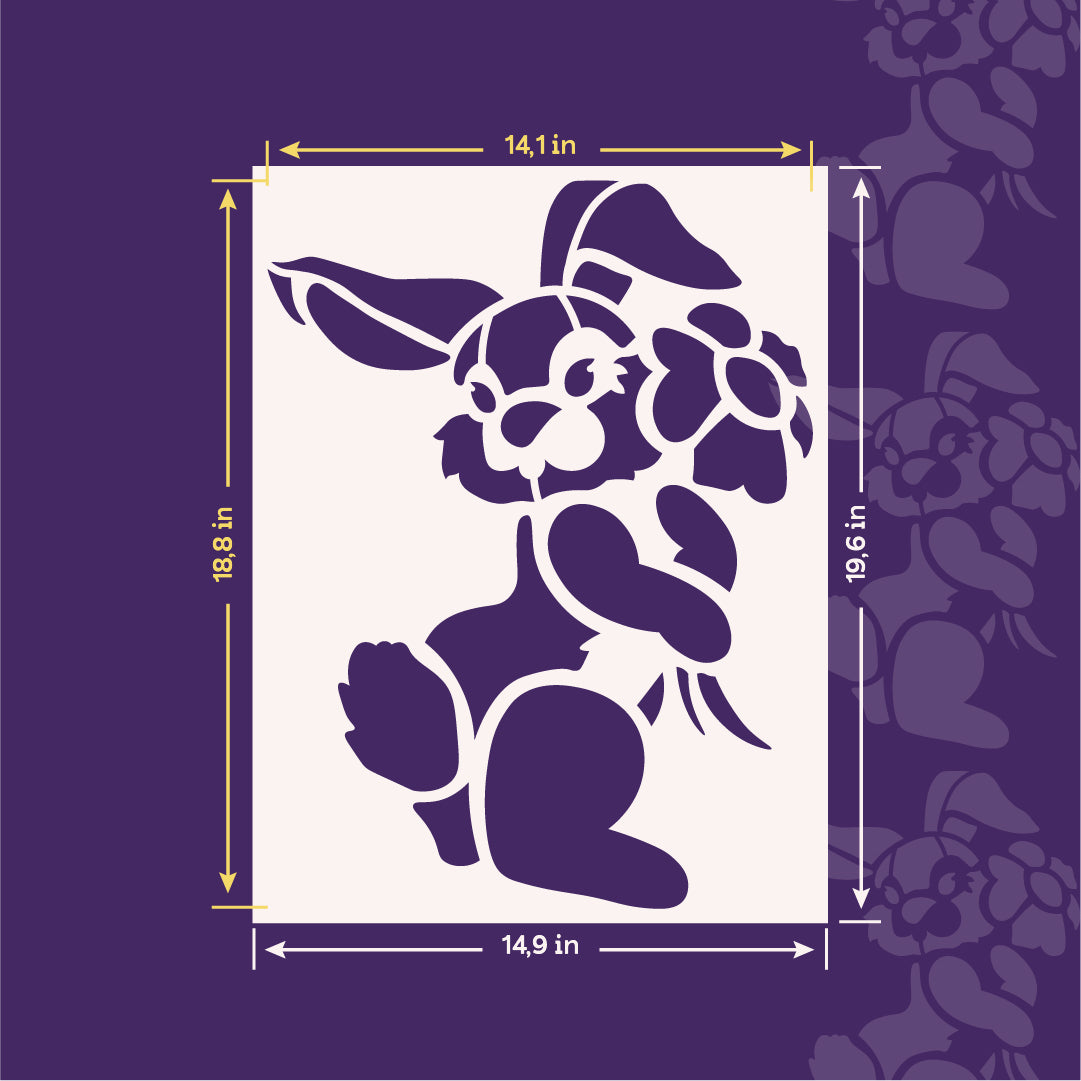 Create a magical nursery with the DFA Bunny stencil! 0.3-1 mm (E00069)