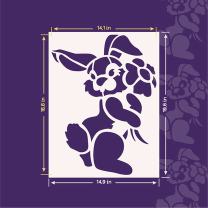 Create a magical nursery with the DFA Bunny stencil! 0.3-1 mm (E00069)