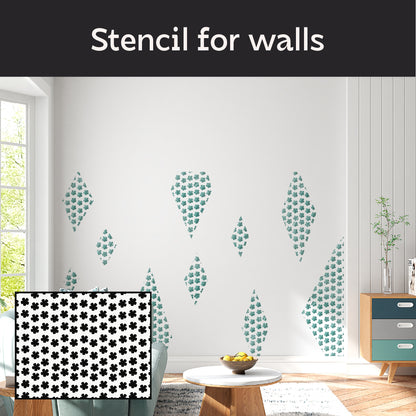 Spring mood in the children's room - DFA stencil floral ornament 0.3-1 mm (E00086)