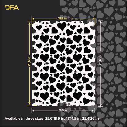 DFA Hearts Stencil – Bright and Cute Drawings for Children's Rooms 0.3-1 mm (E00089)