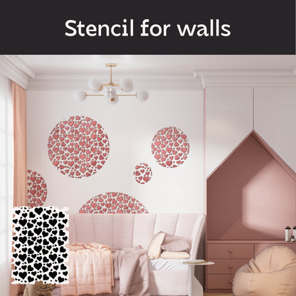 DFA Hearts Stencil – Bright and Cute Drawings for Children's Rooms 0.3-1 mm (E00089)