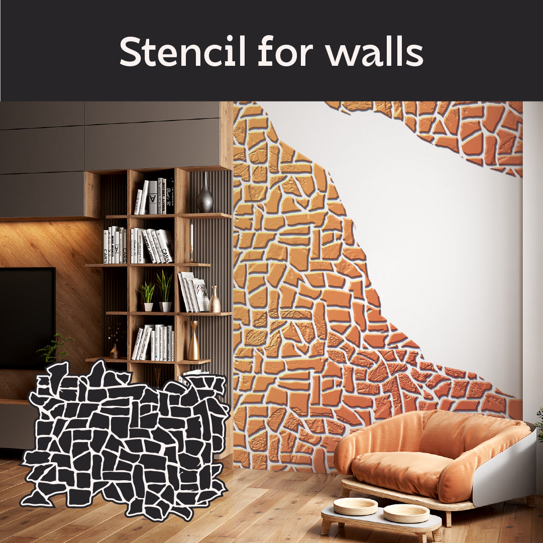 Stencil Wild Stone DFA: Imitation of natural stone 0.3-1 mm (F00016)
