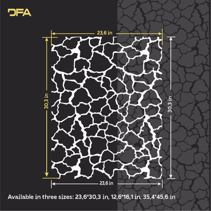 Easily create a stone effect on walls with the DFA Masonry 0.3-1 mm stencil (F00021)