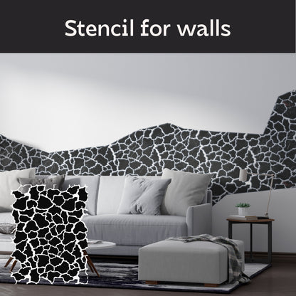 Easily create a stone effect on walls with the DFA Masonry 0.3-1 mm stencil (F00021)