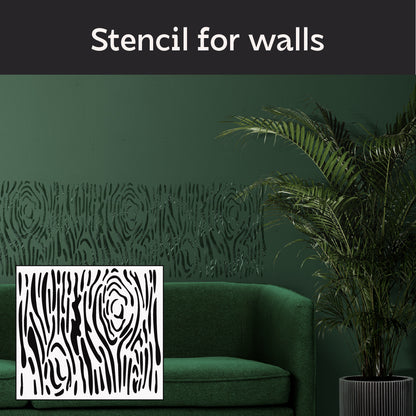 The natural beauty of wood bark on your walls with the DFA Tree Bark Texture 0.3-1 mm stencil (F00022)