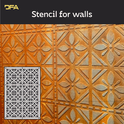 Geometric stencils DFA: Stylish ornaments for walls 0.3-1 mm (G00152)