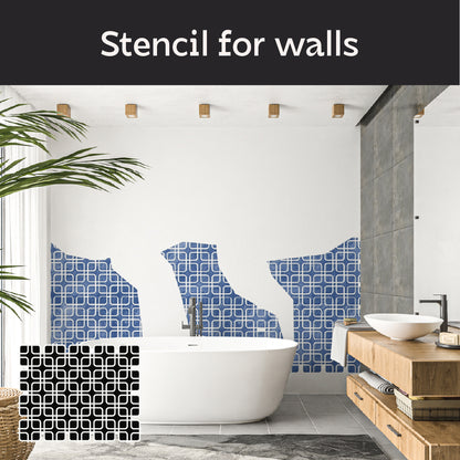 Reusable stencil DFA Geometric pattern for modern interior 0.3-1 mm (G00160)