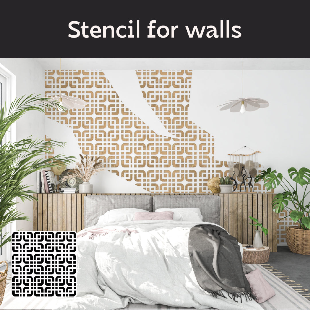 Create modern designs easily with the DFA Geometric Pattern 0.3-1 mm stencil (G00162)