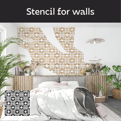 Create modern designs easily with the DFA Geometric Pattern 0.3-1 mm stencil (G00162)