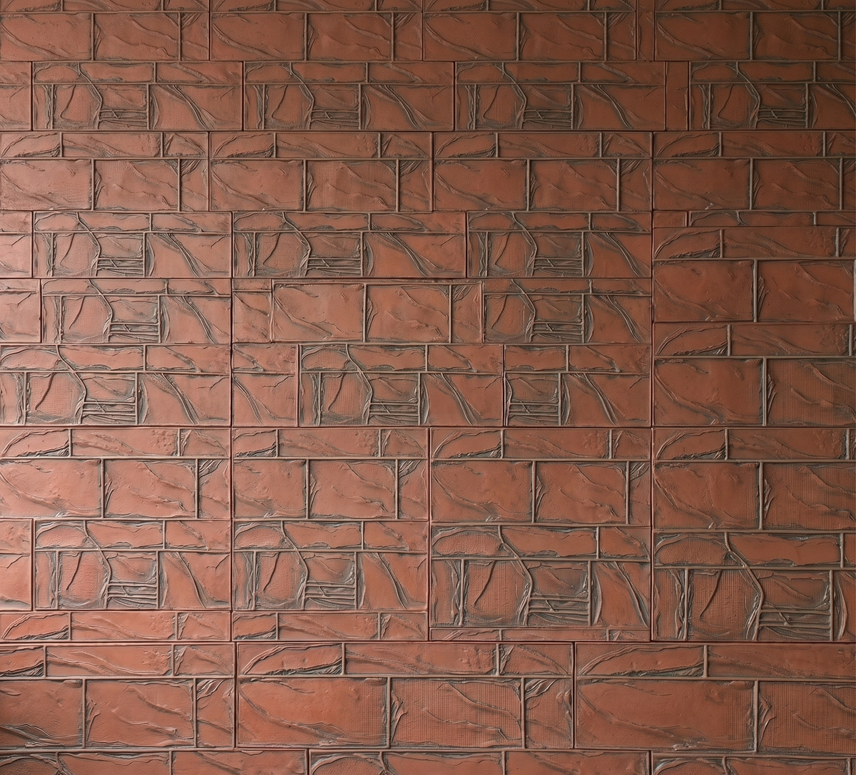 Silicone impression for decoration decorative stone (clinker) W00033