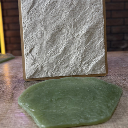 Stone Texture 3 silicone stamp with handle for creating natural rock relief patterns on decorative plaster walls